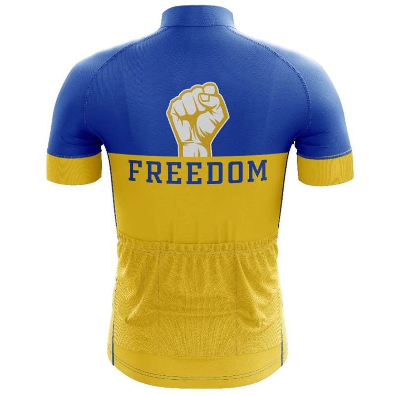 Oekraïne Freedom Fietsshirt Korte Mouw